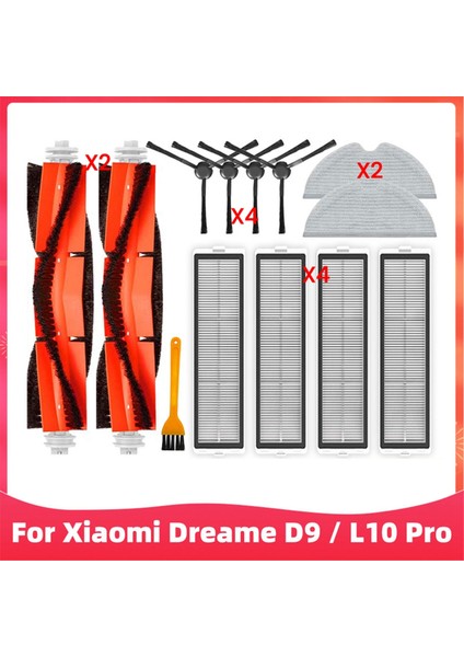 Dreame D9, D9 Max, L10 Pro, Trouver Lds Finder Silindir Yan Fırça Hepa Filtre Paspas Bezi Aksesuar Parçaları (Yurt Dışından)