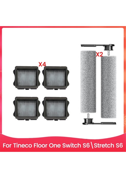 Tineco Floor One Switch S6/stretch S6 Parçaları Islak Kuru Elektrikli Süpürge Sarf Malzemeleri Rulo Fırça Hepa Filtreler Aksesuarlar (Yurt Dışından)