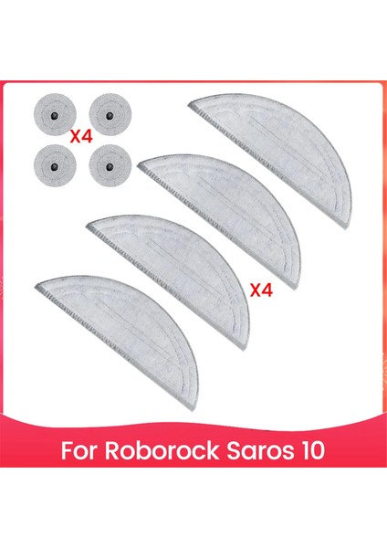 Roborock Saros 10 Robot Süpürge Aksesuarları Için Mop Pedleri Yedekleri, Yeniden Kullanılabilir Mendil Yedek Aksesuarları (Yurt Dışından)