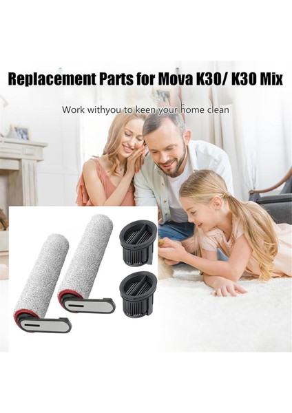 Mova K30 Islak Kuru Elektrikli Süpürge Aksesuarı Için 4 Adet Rulo Fırça Hepa Filtresi Temizleme Verimliliğini Artırır (Yurt Dışından) fiyatları