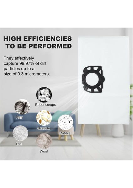 Karcher Wd4 Wd5 Wd6 WD5P WD6P Mv4 Mv5 Mv6 Için 15 Adet Elektrikli Süpürge Torbası, Temizleme Fırçalı Büyük Toz Torbaları (Yurt Dışından) fırsatları