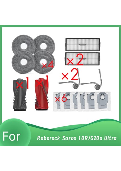 Roborock Saros 10R/G20S Ultra Vakumlu Süpürge Yedek Parça Seti Temizleyici Parçalarının Değiştirilmesi Için 16 Adet (Yurt Dışından)