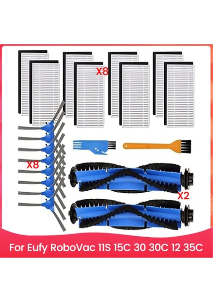 Eufy Robovac 11S, 15C, 30, 30C, 12, 35C Robot Süpürge Ana Yan Fırça Hepa Filtre Yedek Parçaları (Yurt Dışından) fiyatları