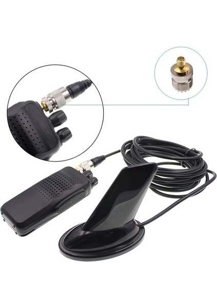 Çift Bant Mobil Radyo Anteni Köpekbalığı Yüzgeci Tarzı Anten 136-174 Mhz ve 400-470MHZ Anten 4 Adaptörlü (Yurt Dışından) modelleri