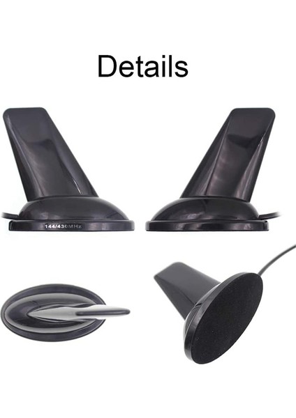 Çift Bant Mobil Radyo Anteni Köpekbalığı Yüzgeci Tarzı Anten 136-174 Mhz ve 400-470MHZ Anten 4 Adaptörlü (Yurt Dışından) fırsatları