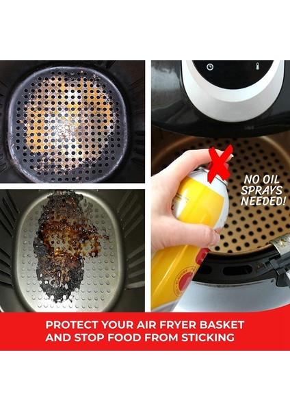 Yeniden Kullanılabilir Hava Fritöz Gömlekleri Hava Fritöz Paspasları Hava Fritöz Aksesuarları Için Cosori, Instant Vortex, Power Xl, Ninja 7.5 Inç (Yurt Dışından) indirimleri