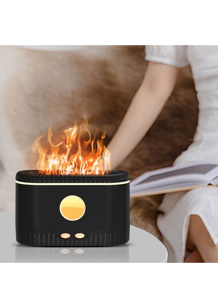 Ultrasonik Hava Nemlendirici Aroma Difüzör Simülasyon Alev Işığı Sessiz Aromaterapi Esansiyel Yağı Difüzör Yeşil (Yurt Dışından) modelleri