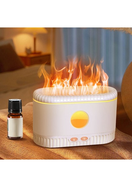 Ultrasonik Hava Nemlendirici Aroma Difüzör Simülasyon Alev Işığı Sessiz Aromaterapi Esansiyel Yağı Difüzör Yeşil (Yurt Dışından) fırsatları