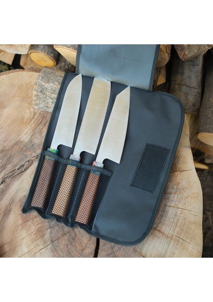 3'lü Şef Bıçağı Seti - Premium Kalitede - Çanta Hediyeli