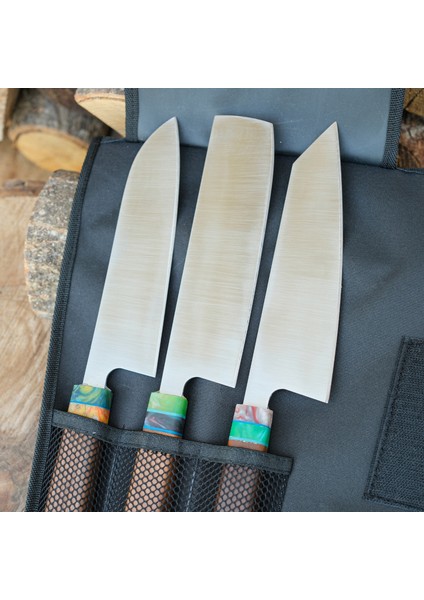 3'lü Şef Bıçağı Seti - Premium Kalitede - Çanta Hediyeli fırsatları