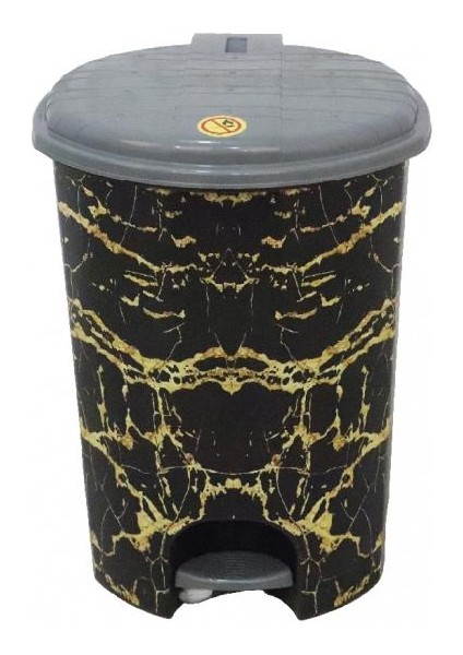 Plastik Desenli Pedallı Çöp Kovası 3 Nolu Iç Kovalı(18 lt)