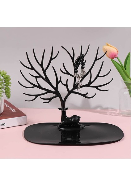 Geyik Tasarımlı Takı Düzenleyici, Siyah Organizer, Şık ve Kullanışlı Takı Standı modelleri