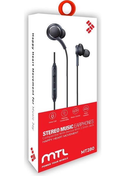 Reno4 Lite Uyumlu Tak Çalıştır Stero 3.5mm Jack Kulaklık MT-A280 indirimleri
