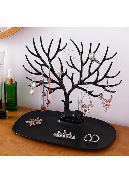 Geyik Tasarımlı Takı Düzenleyici, Siyah Organizer, Şık ve Kullanışlı Takı Standı indirimleri