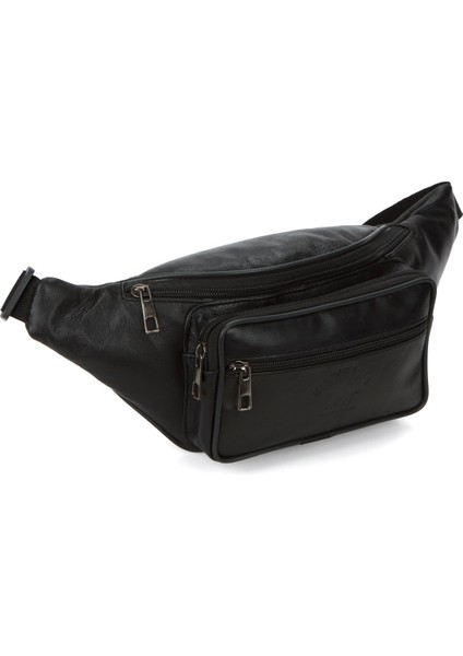 Hakiki Deri Ayarlanabilir Askı Crossbody Omuz Göğüs ve Bel Çantası NEW349 - Siyah fırsatları