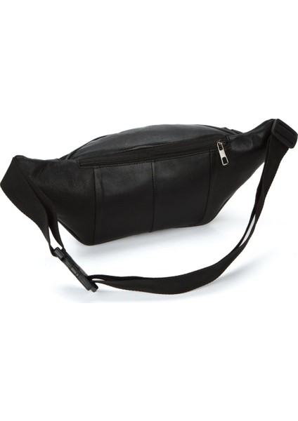 Hakiki Deri Ayarlanabilir Askı Crossbody Omuz Göğüs ve Bel Çantası NEW349 - Siyah indirimleri