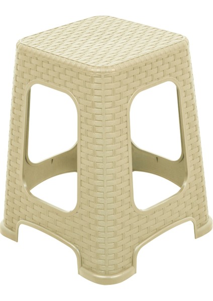 Sağlam Plastik Karizma Rattan Tabure Çölbeji (1 ADET)