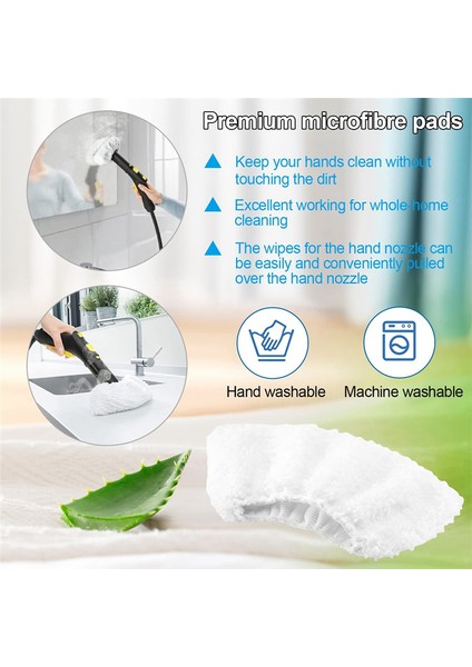 Buharlı Temizleyici Easyfix Sc2 Sc3 Sc4 Sc5 Aksesuarları, Mikrofiber Bez Seti ve Zemin Nozulu Yuvarlak Fırçalar (Yurt Dışından) fırsatları