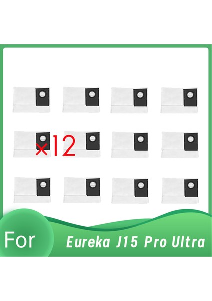 Eureka J15 Pro Ultra Süpürge Aksesuarları Için 12 Adet Toz Torbası Uzun Ömürlü ve Iyi Çalışacak Şekilde Üretilmiştir (Yurt Dışından)