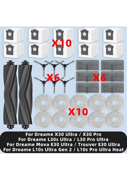 E30 Ultra / L10S Gen 2 Pro Heat X30 Robot Yedek Parçaları Için 34 Adet Vakum Aparatı (Yurt Dışından)