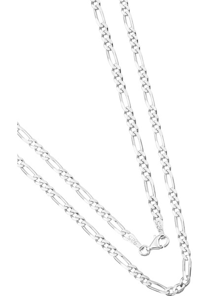 925 Ayar Gümüş Figaro Erkek Zincir Kolye 3 mm 60 cm