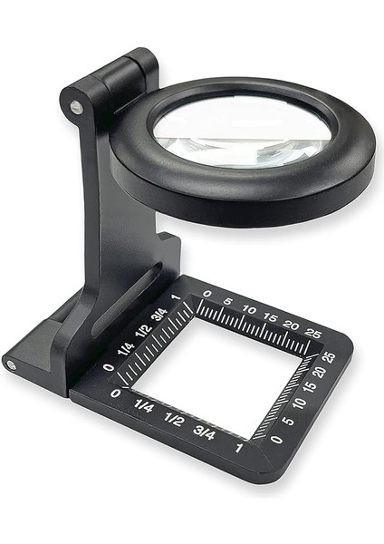 Carson 5x Metal Keten Deneme Büyüteci 30 mm Güçlü Cam Mercek (Lt-80) Kompakt, Katlanabilir Metal Keten Test Büyüteci