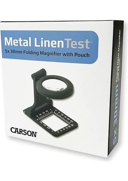 Carson 5x Metal Keten Deneme Büyüteci 30 mm Güçlü Cam Mercek (Lt-80) Kompakt, Katlanabilir Metal Keten Test Büyüteci fırsatları