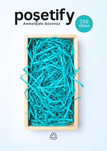 Premium Kırpık Kâğıt Dolgu – 250 gr | Mavi | Estetik Ambalaj | Koruyucu Paketleme Kâğıdı