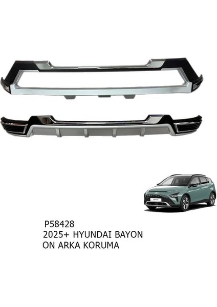 Hyundai Bayon Ön ve Arka Tampon Koruma Difüzör Seti 2025+ Ithal