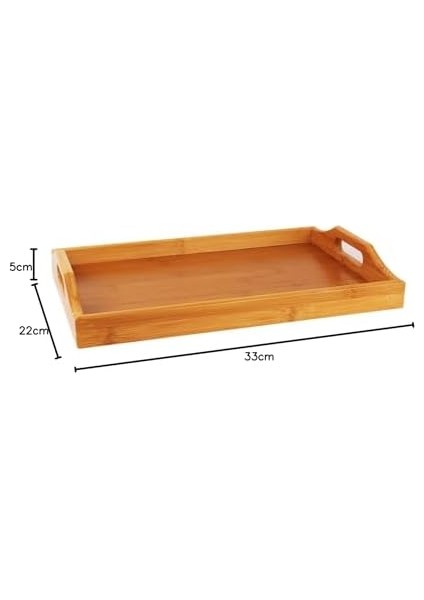 Bambu Dikdörtgen Sunum Tepsi 33X22X5 Cm, Bambu Sofra Tepsisi, Bambu Çay Tesisi, Bambu Tepsi, Bambu Sunum Tepsi