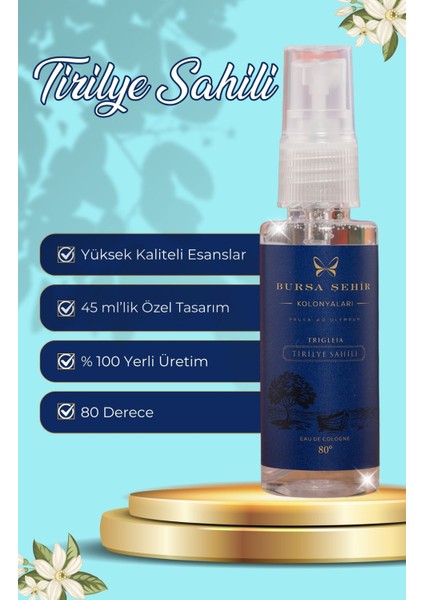 Tirilye Sahili Kolonyası Sprey 45 ml modelleri