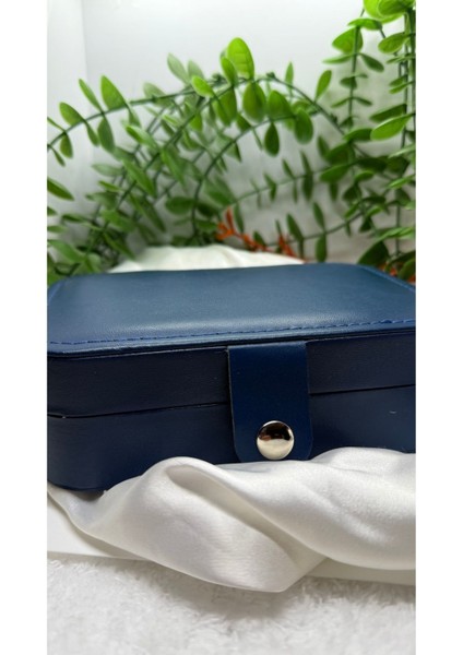 Mavi Seyahat Boy Takı Organizer Kutusu, Bölmeli Yüzük, Küpe, Kolye, Bileklik Saklama fırsatları