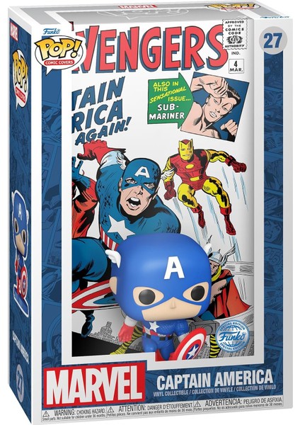 Pop Comic Cover: Marvel - Avengers (Captain America)