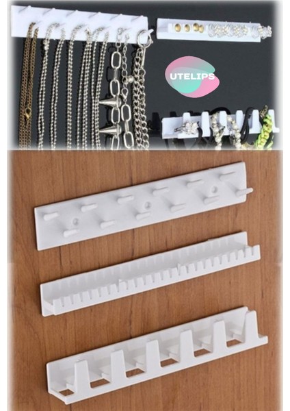 9'lu Takı Düzeni, Kolye, Bileklik, Küpe Organizatörü, Duvara ve Dolaba Yapışabilir fiyatları