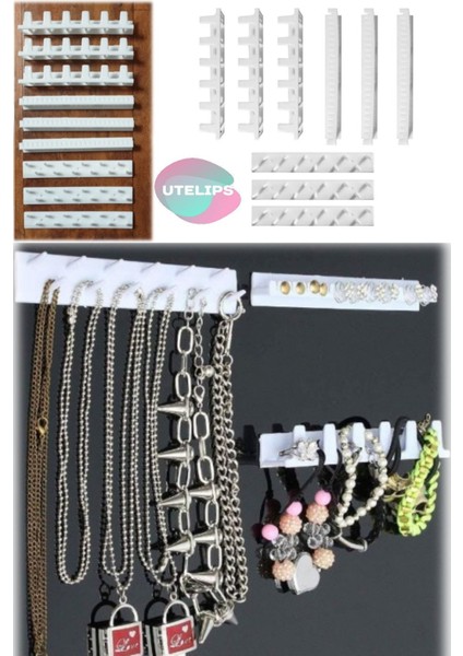 9'lu Takı Düzeni, Kolye, Bileklik, Küpe Organizatörü, Duvara ve Dolaba Yapışabilir indirimleri