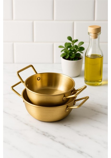 2'li Gold Çelik Sunumluk 10 cm & 12 cm fırsatları