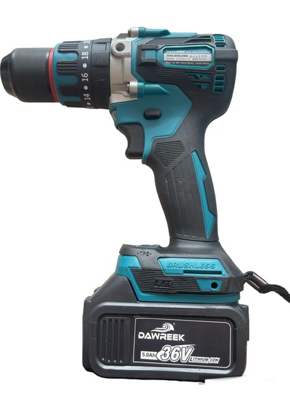 Akülü Torklu Matkap, Kablosuz, 36V, Anahtarsız, 0-2m, 2 Yıl Garanti