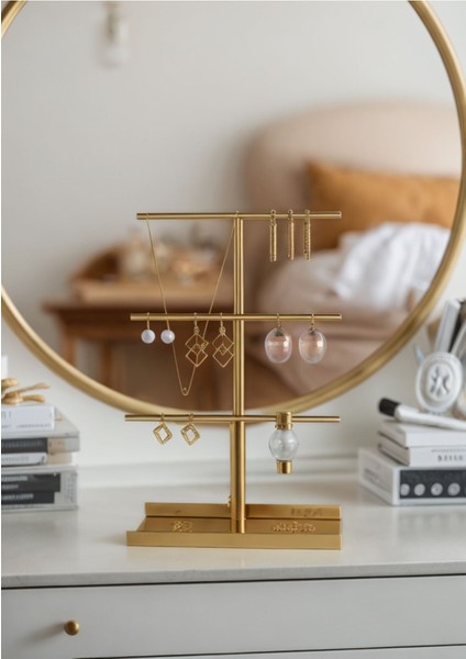 Şık Takı Düzenleyici Seti, Küpe, Bileklik ve Kolye Saklama Çözümü