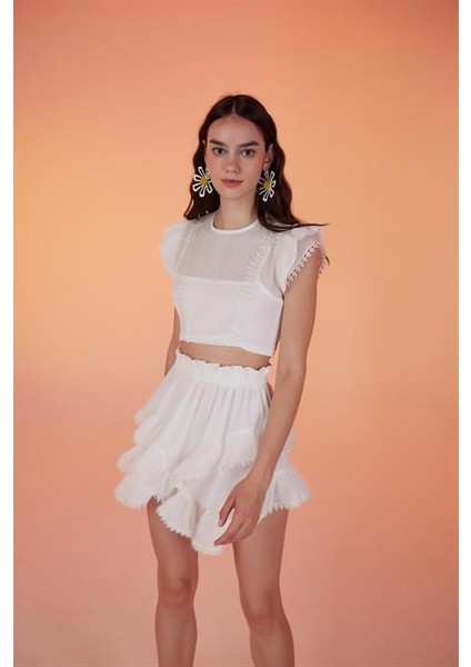 Pixie Bluz Beyaz fırsatları