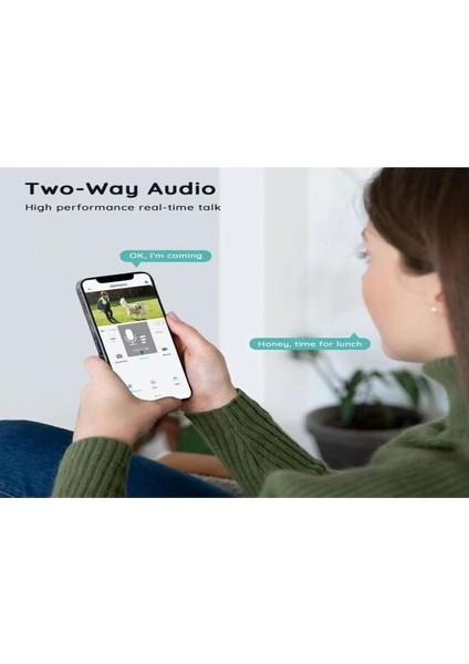 Solar Kablosuz Güvenlik Kamerası Dış Mekan 2k WHITE-15000MAH Battery