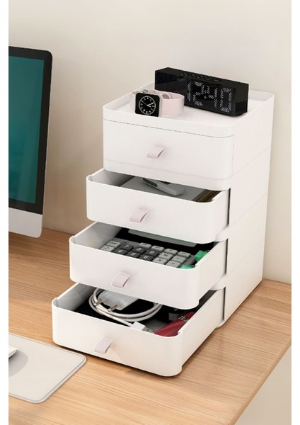 4 Katlı Beyaz Çok Amaçlı Makyaj ve Düzenleyici Organizer modelleri