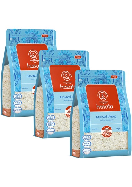 Basmati Pirinç 1 kg x 3 Adet