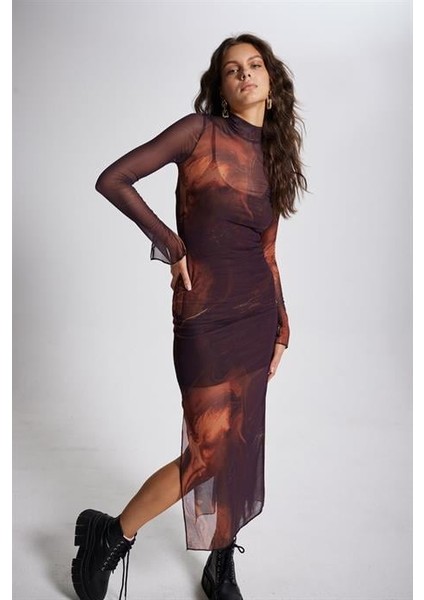 Kamille Elbise Kahve indirimleri