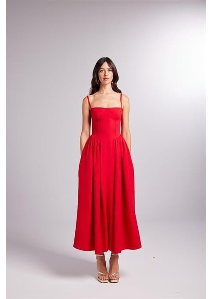 Bridged Elbise Kırmızı