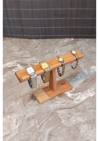 Turuncu 15CM Ahşap Takı Organizatör Bilezik ve Saat Askısı