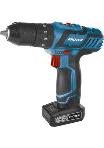 Kablosuz 14.4V 2AH Çift Akülü Darbeli Matkap, Vise, 14,5W, 2 Yıl Güvence