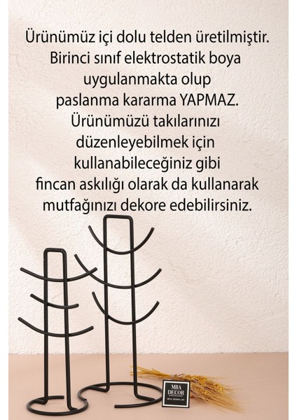 Ikili Siyah Çok Amaçlı Organizer Takı ve Ev Dekorasyon Ürünü fiyatları