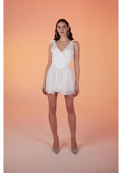 Fiona Elbise Beyaz fırsatları