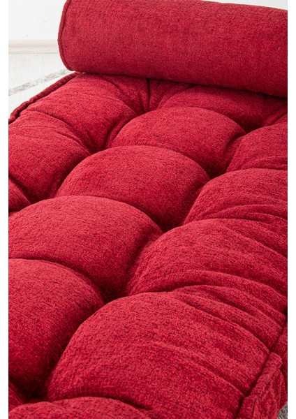 Sofa Buklet Kapitoneli Yer-Sedir Minderi Kırmızı fiyatları