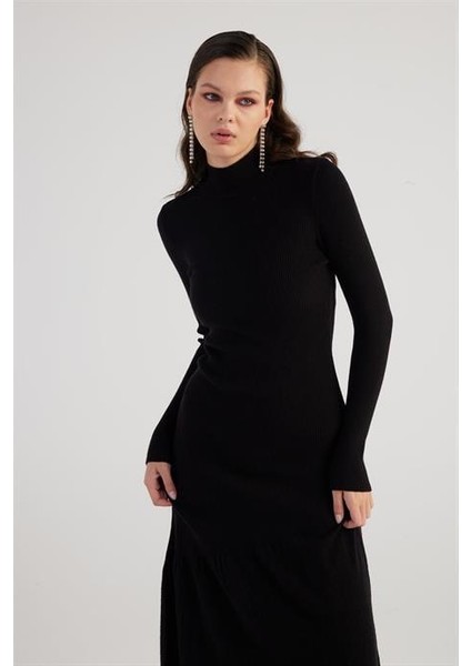 Sally Triko Elbise Siyah modelleri